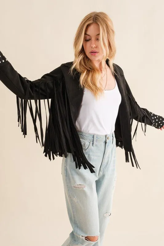 Studded Fringe Western Jacket