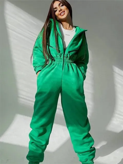 Stylish and cozy jumpsuit for winter