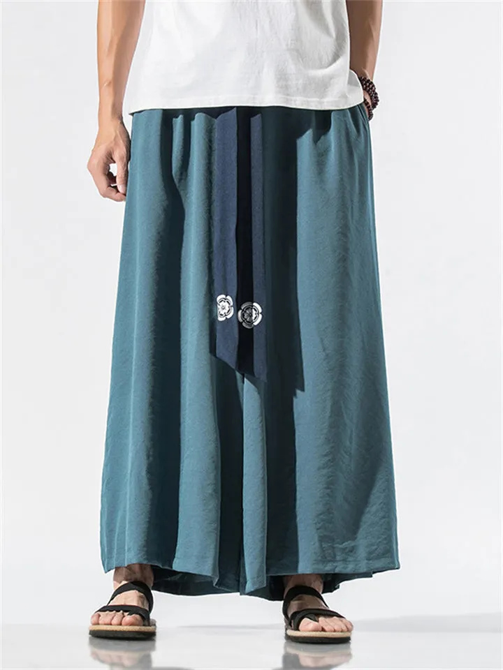 Stylish Cozy Linen Hakama Pants for Men