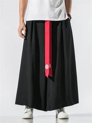 Stylish Cozy Linen Hakama Pants for Men