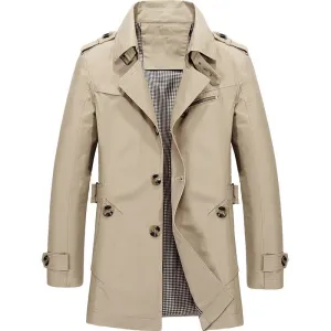 Stylish Folded Collar Trench Coat for Modern Elegance