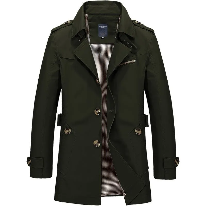 Stylish Folded Collar Trench Coat for Modern Elegance