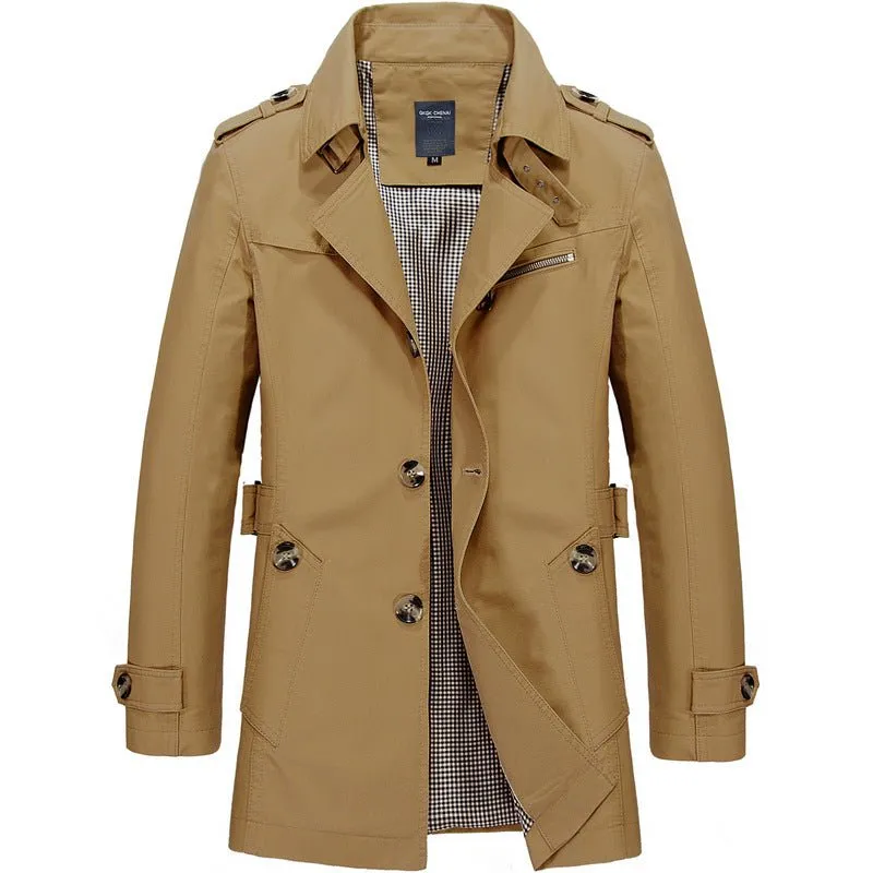 Stylish Folded Collar Trench Coat for Modern Elegance