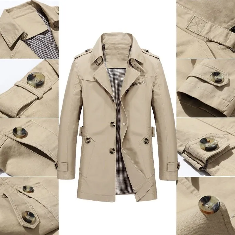Stylish Folded Collar Trench Coat for Modern Elegance