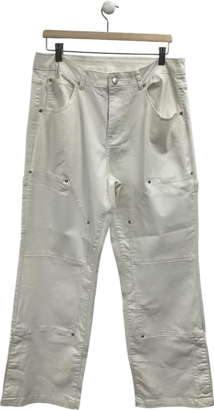 sunwon Cream Relaxed Fit Jeans UK L