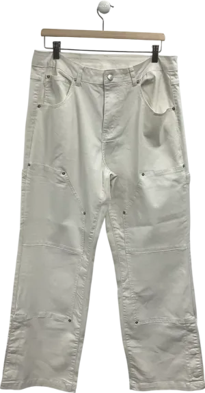 sunwon Cream Relaxed Fit Jeans UK L
