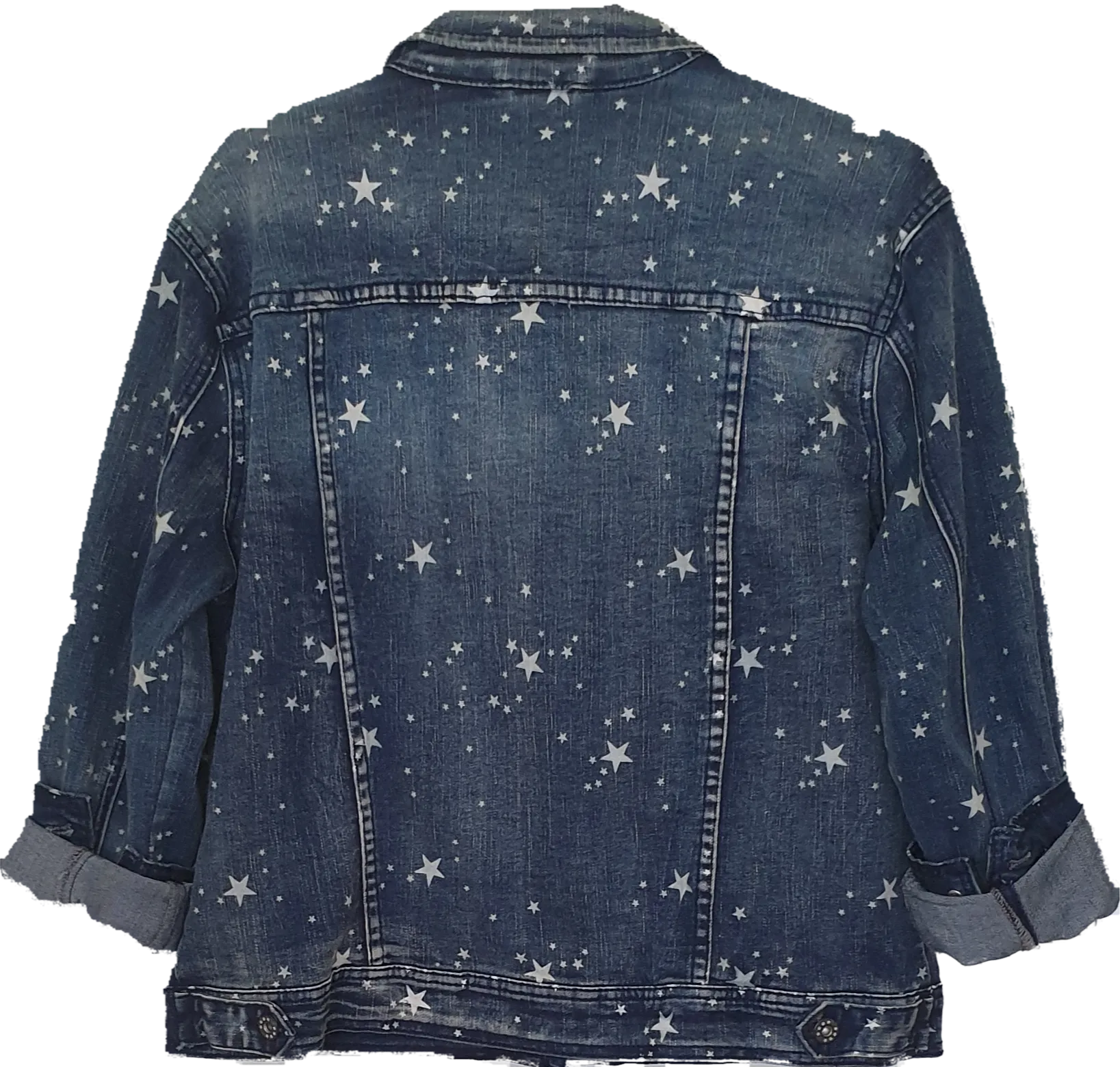 Taranto Denim Jacket With Star Print  The Italian Closet Australia