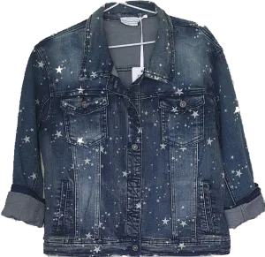 Taranto Denim Jacket With Star Print  The Italian Closet Australia