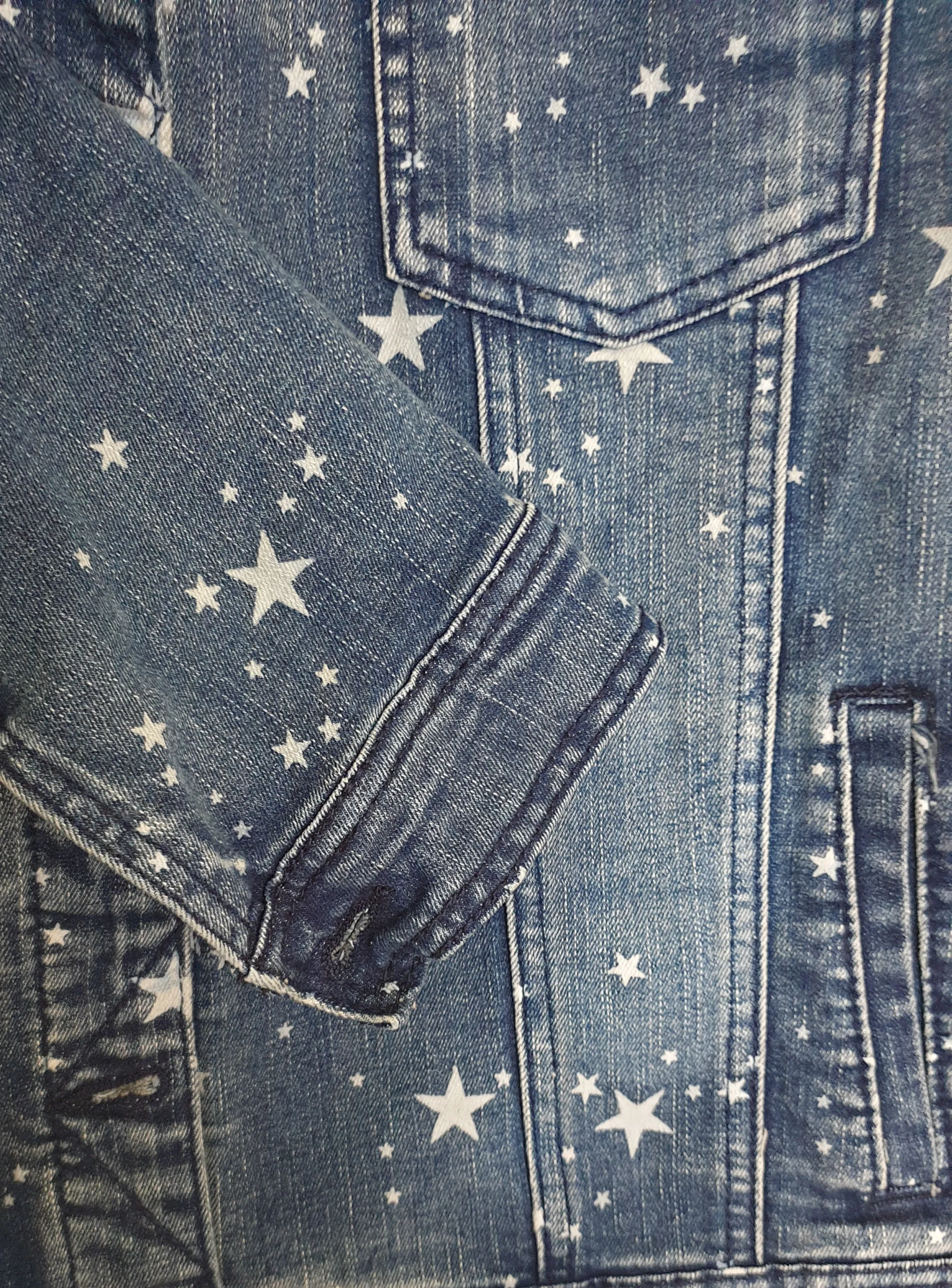 Taranto Denim Jacket With Star Print  The Italian Closet Australia