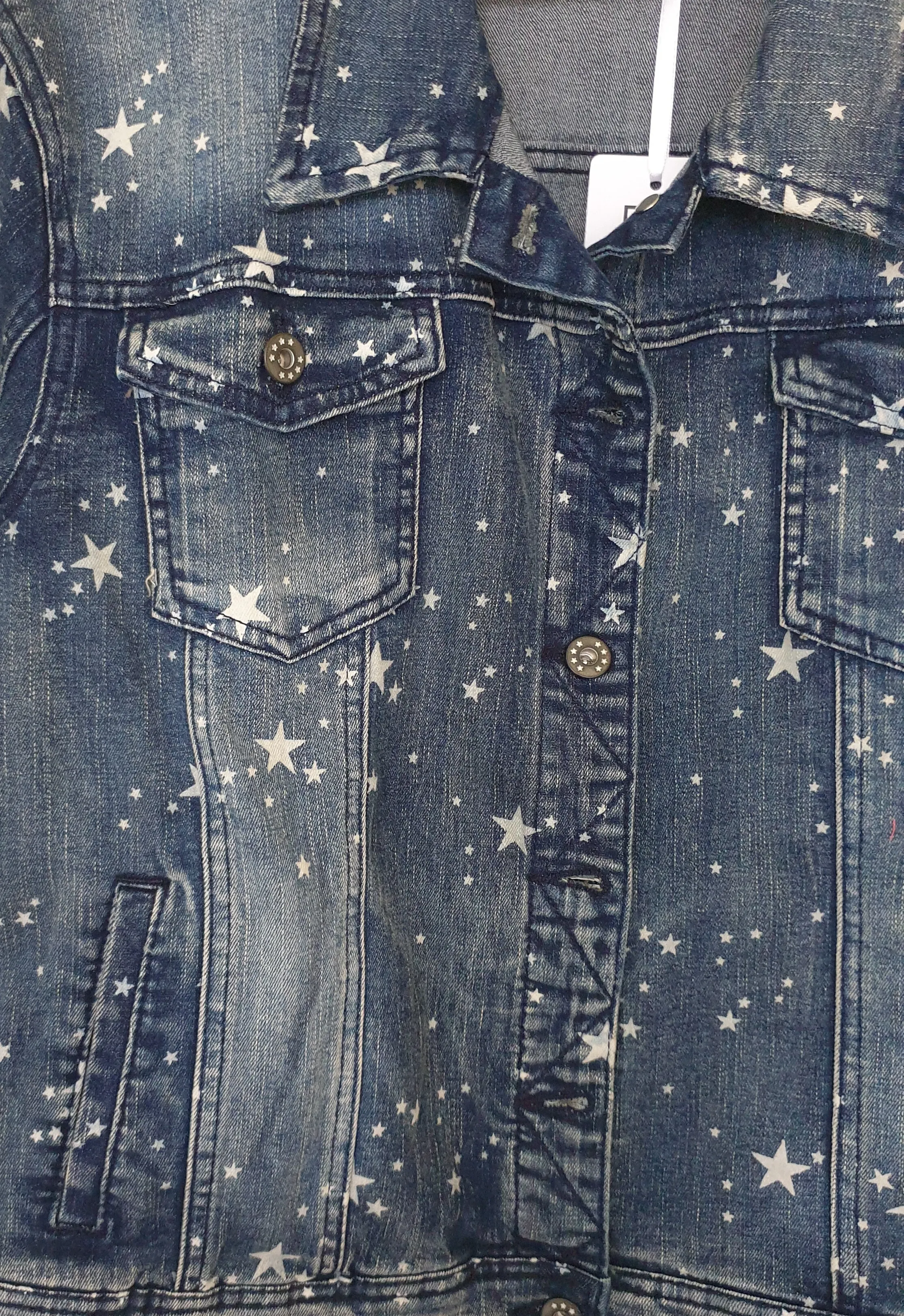 Taranto Denim Jacket With Star Print  The Italian Closet Australia