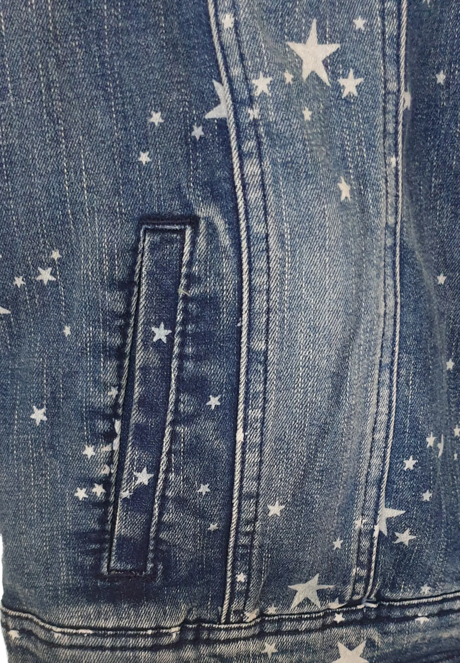 Taranto Denim Jacket With Star Print  The Italian Closet Australia