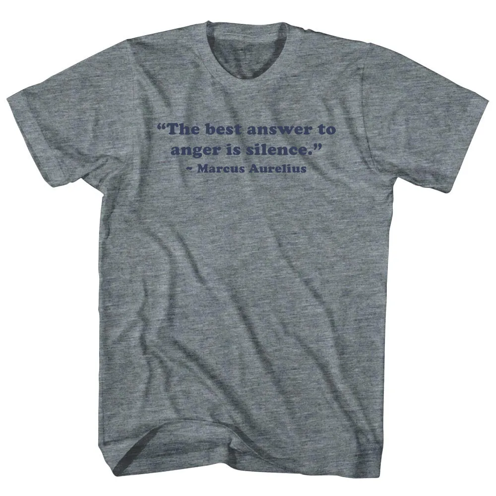 The Best Answer To Anger Is Silence. - Marcus Aurelius Quote Tees Youth Tri-Blend T-shirt
