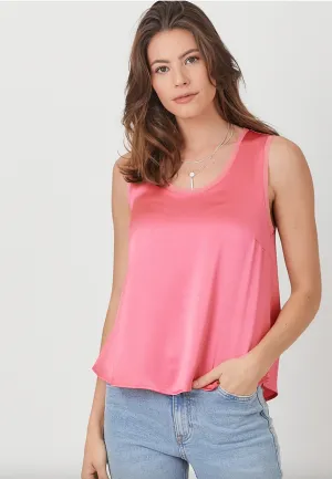 The Kinsley Textured Satin Tank Top