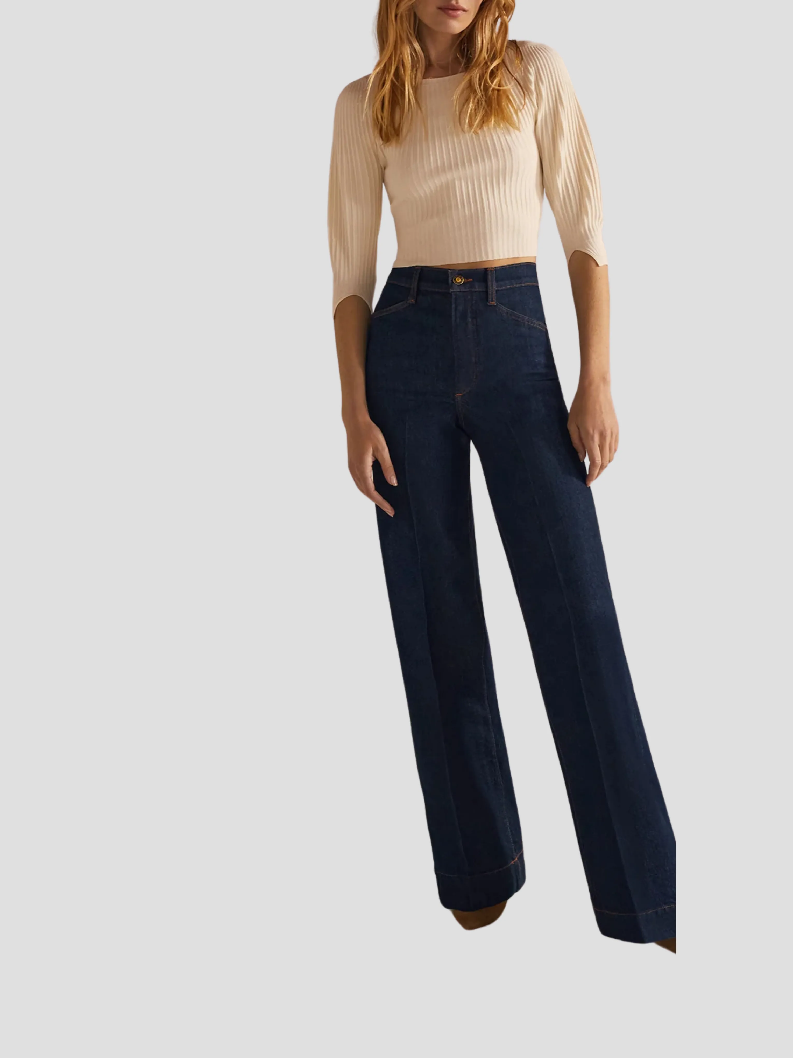 The Mischa Super Rise Wide Leg Denim