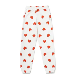 The Multi Heart Sweatpants - Cream/Red