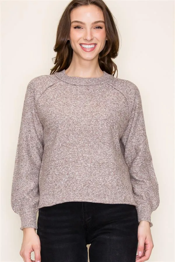 The Ragan Crewneck Exposed Seam Sweater
