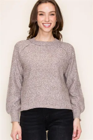 The Ragan Crewneck Exposed Seam Sweater