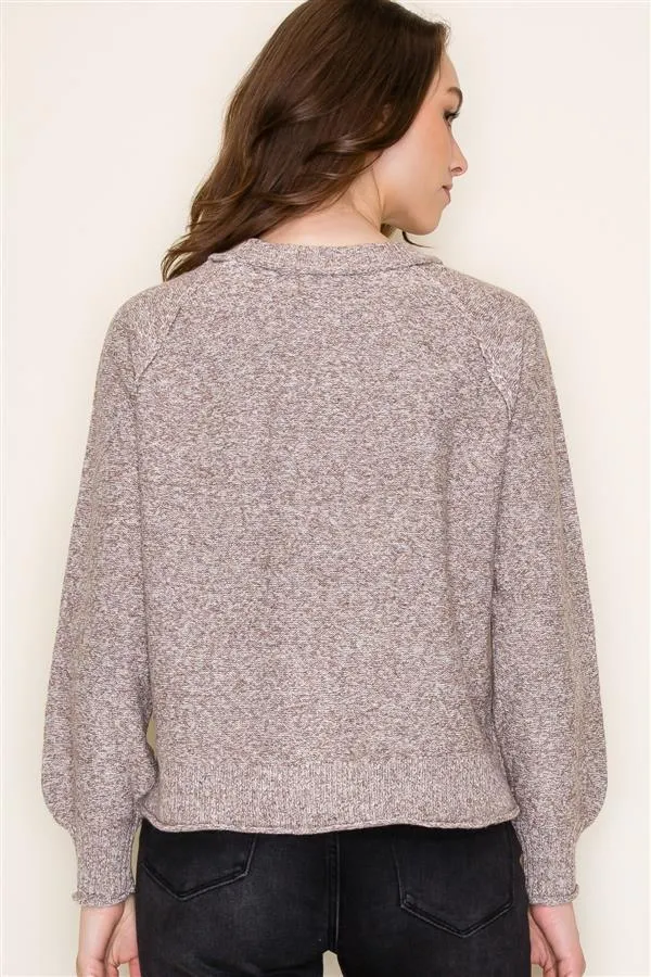 The Ragan Crewneck Exposed Seam Sweater
