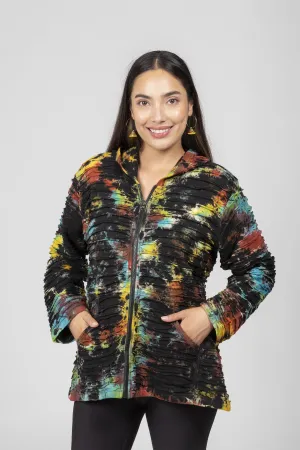 Tie-Dye Razor cut Jacket.