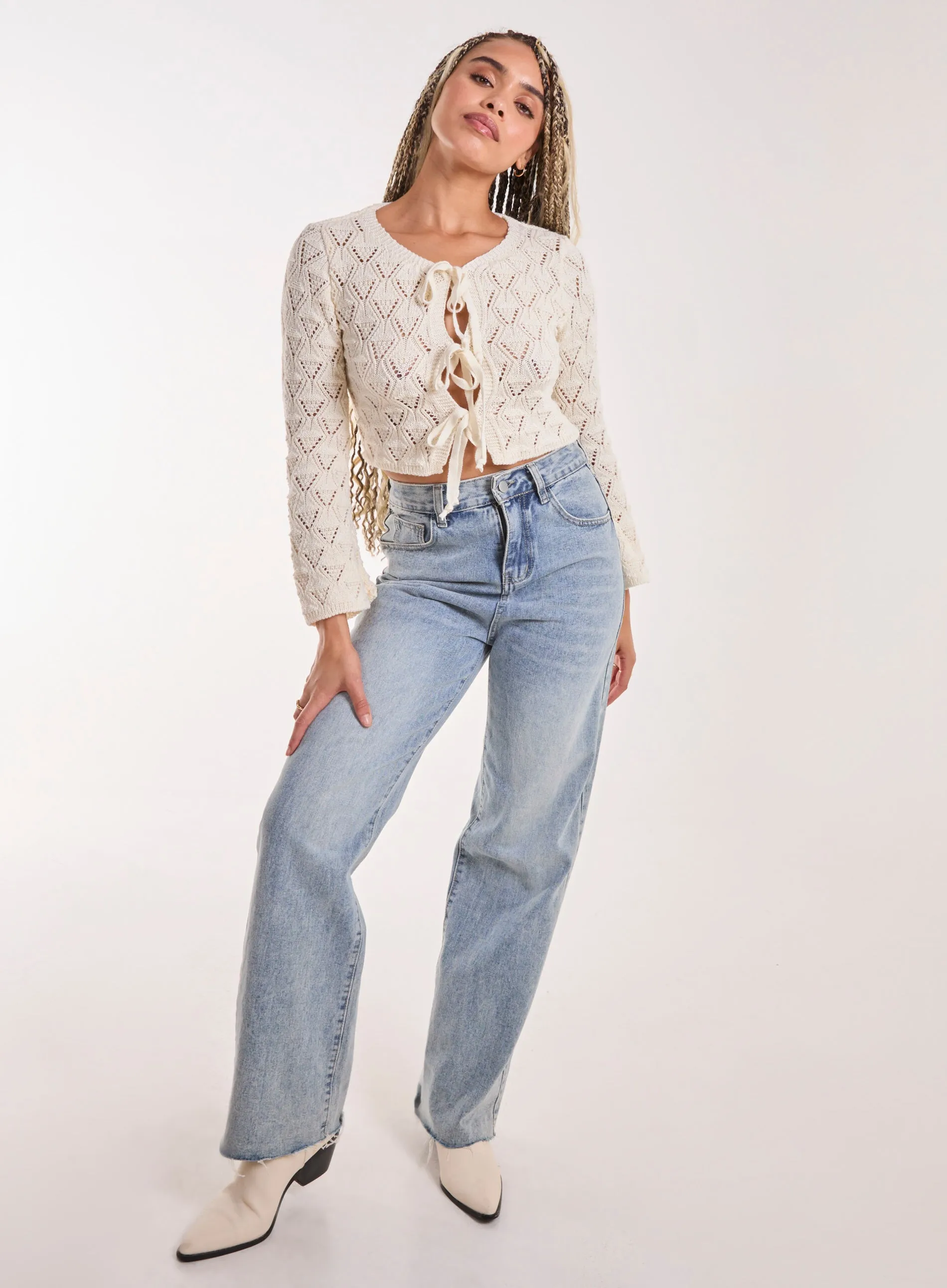 Tie Front Crochet Top