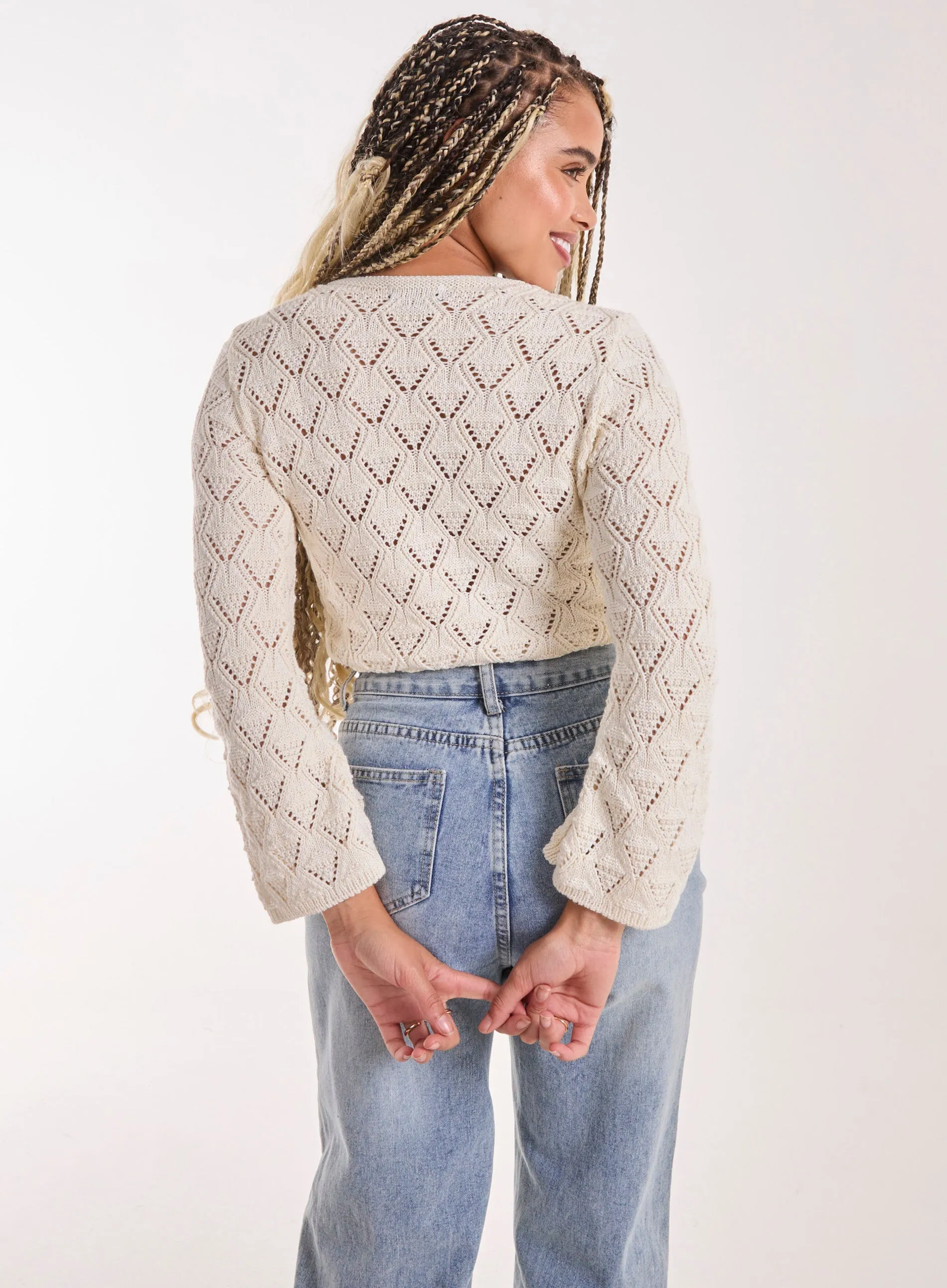 Tie Front Crochet Top