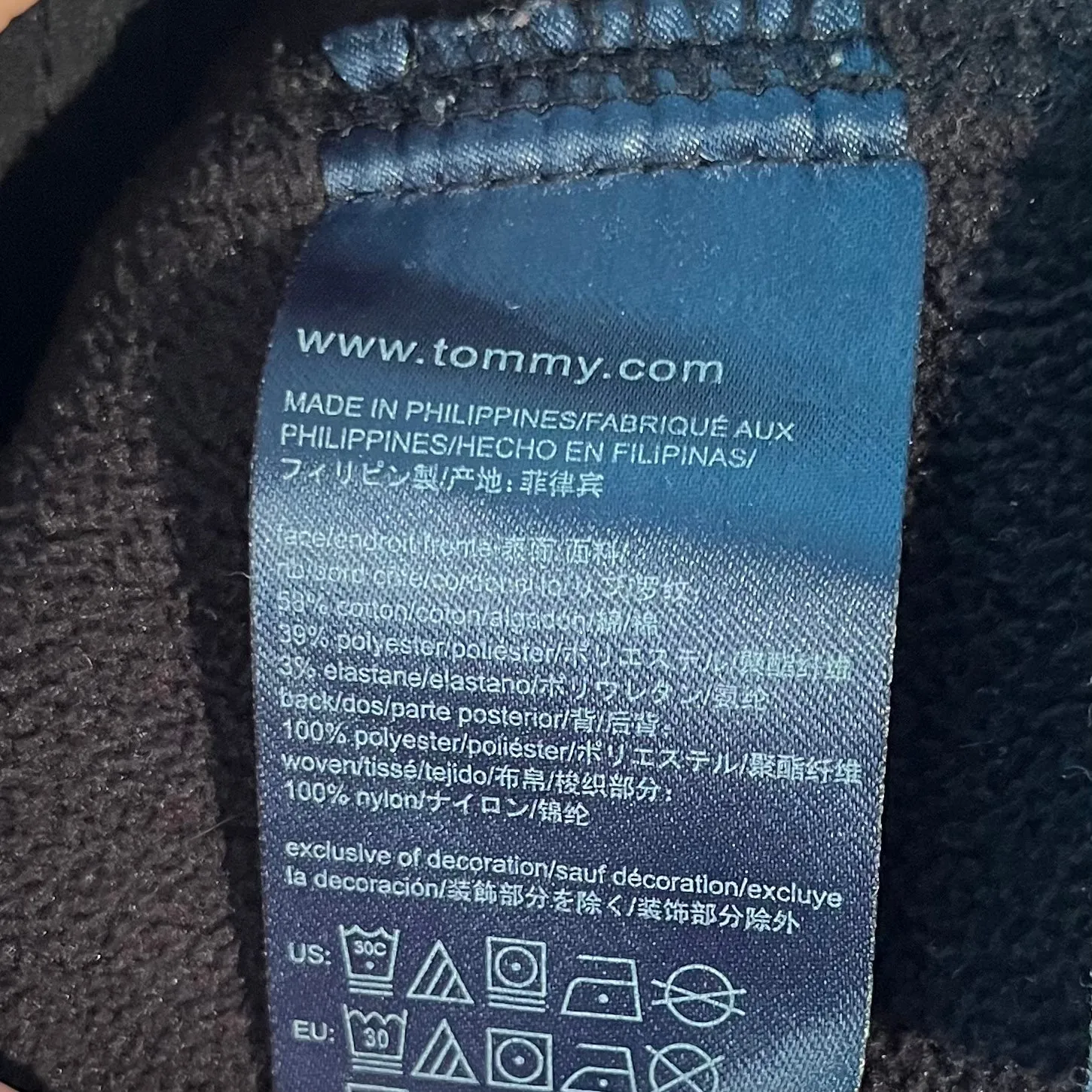 Tommy Hilfiger Black Nylon X Knit Jacket