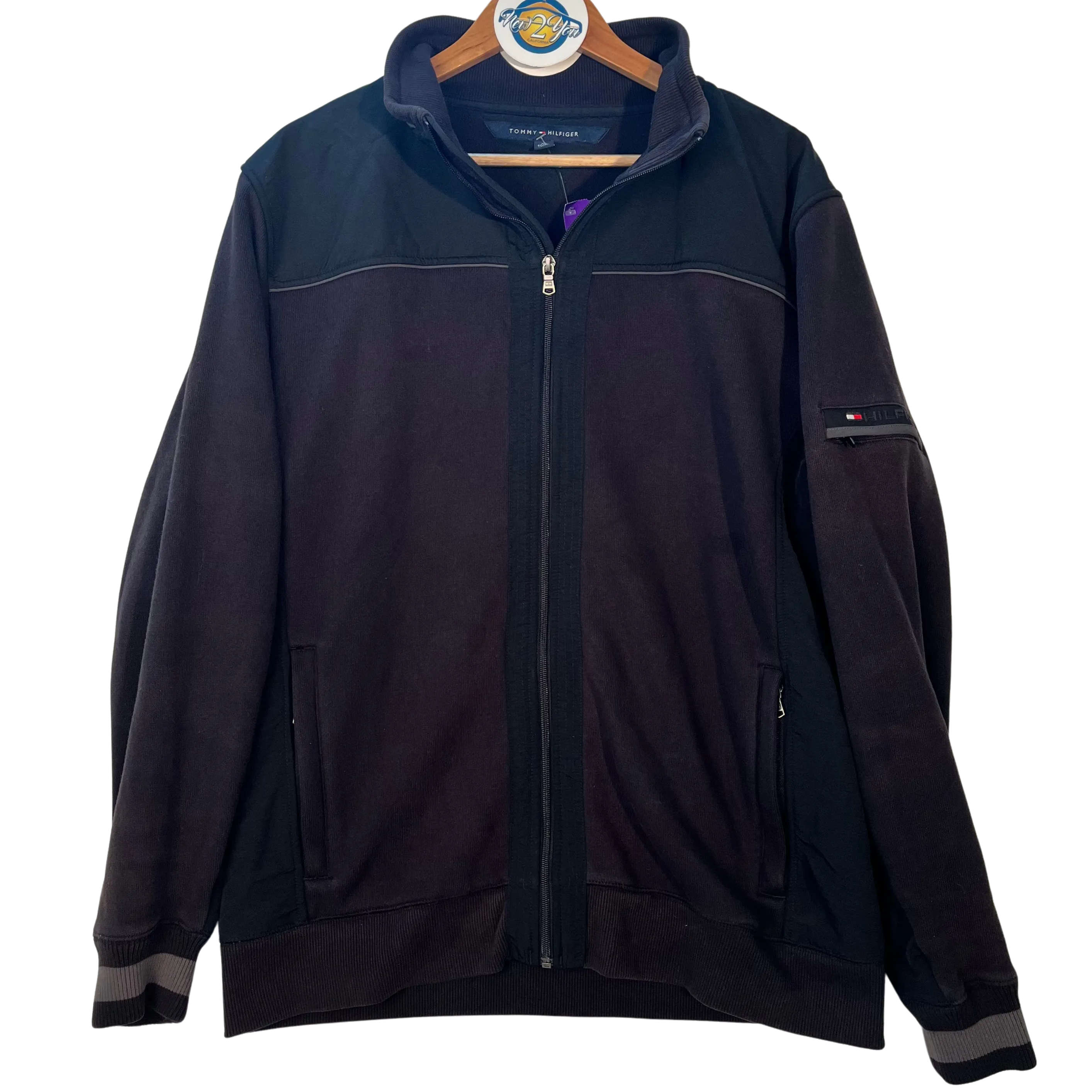 Tommy Hilfiger Black Nylon X Knit Jacket