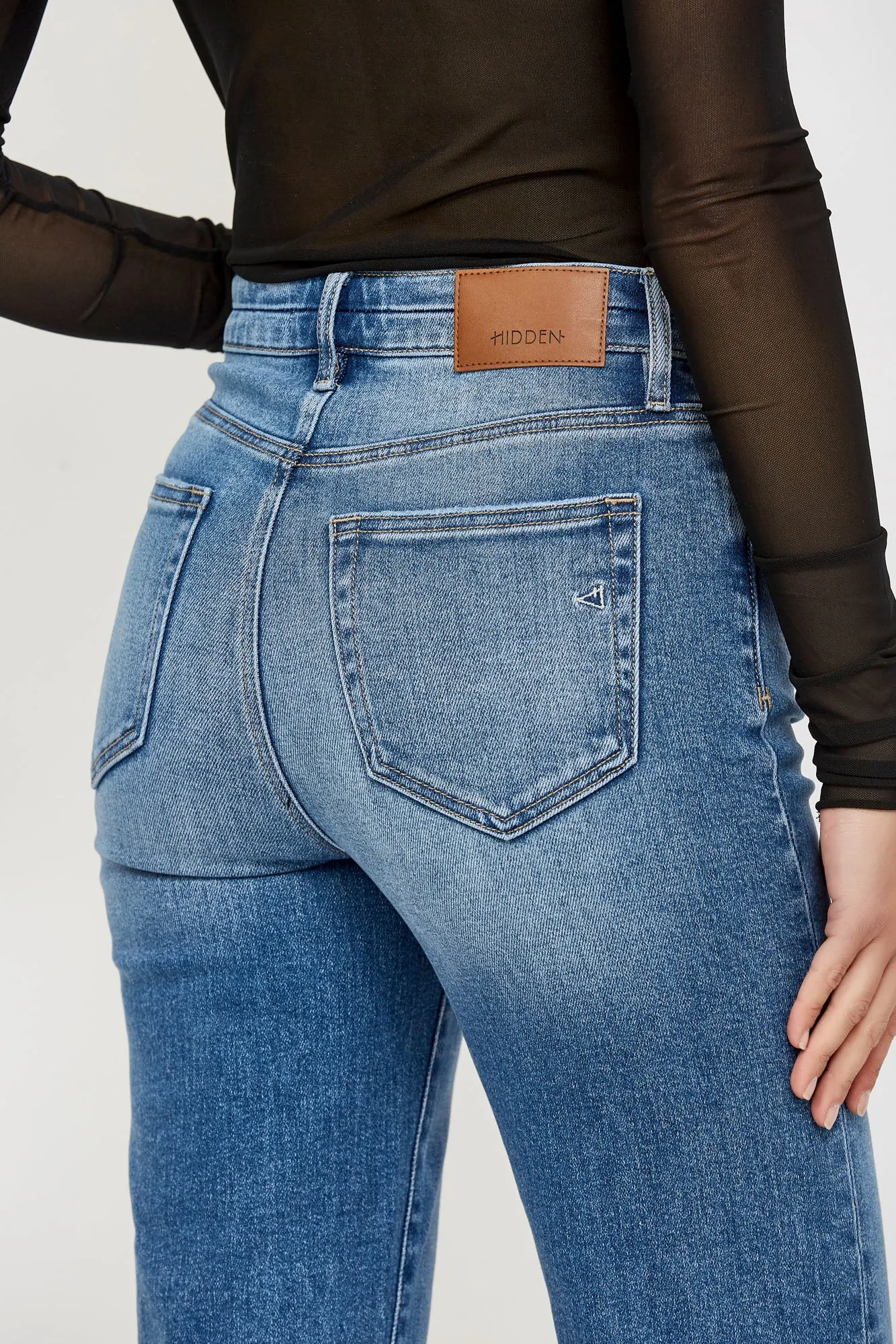 Tracey High Rise Relaxed Straight Hidden Jeans