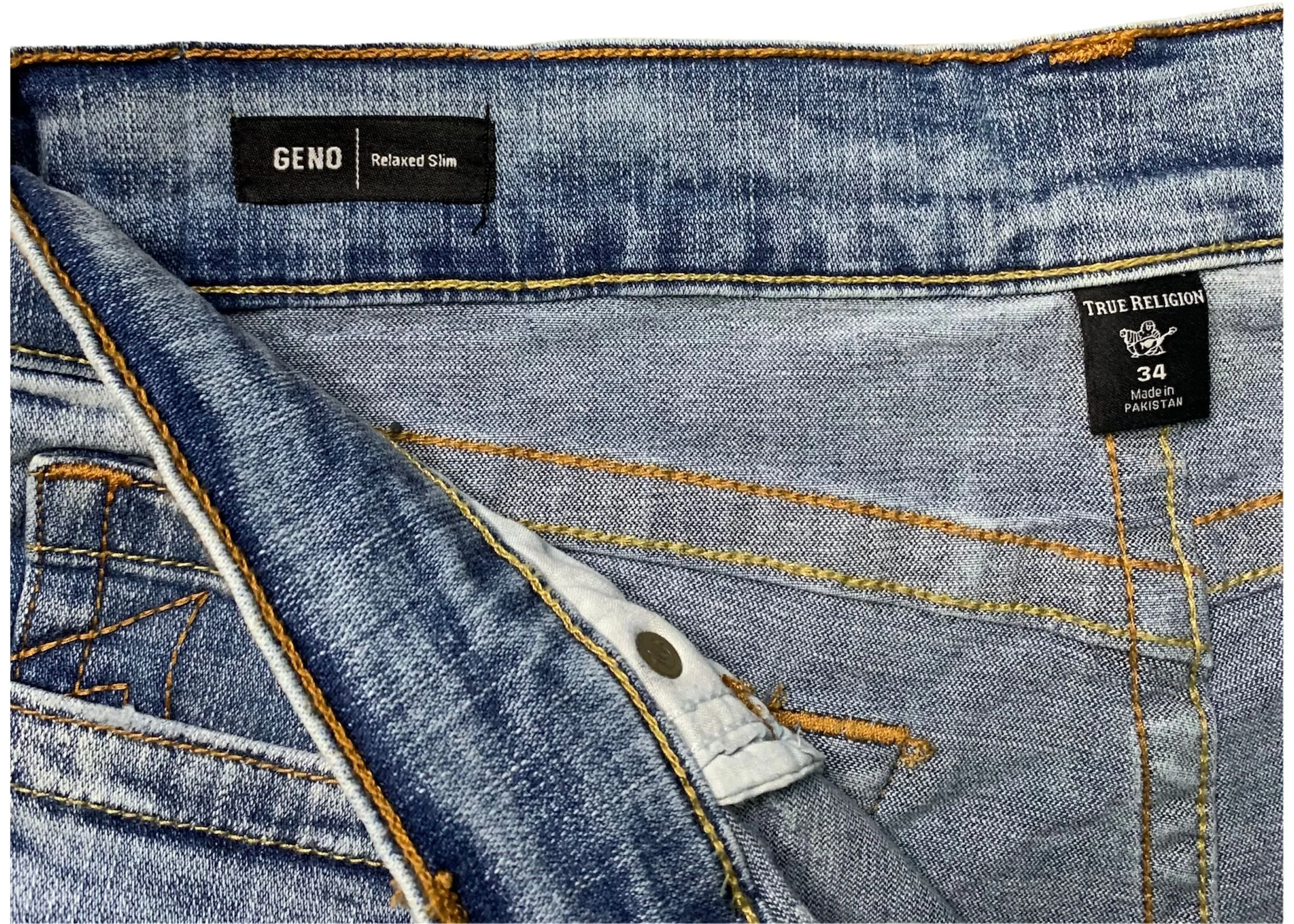 True Religion Geno No Flap Relaxed Slim Jeans “Light Wash”
