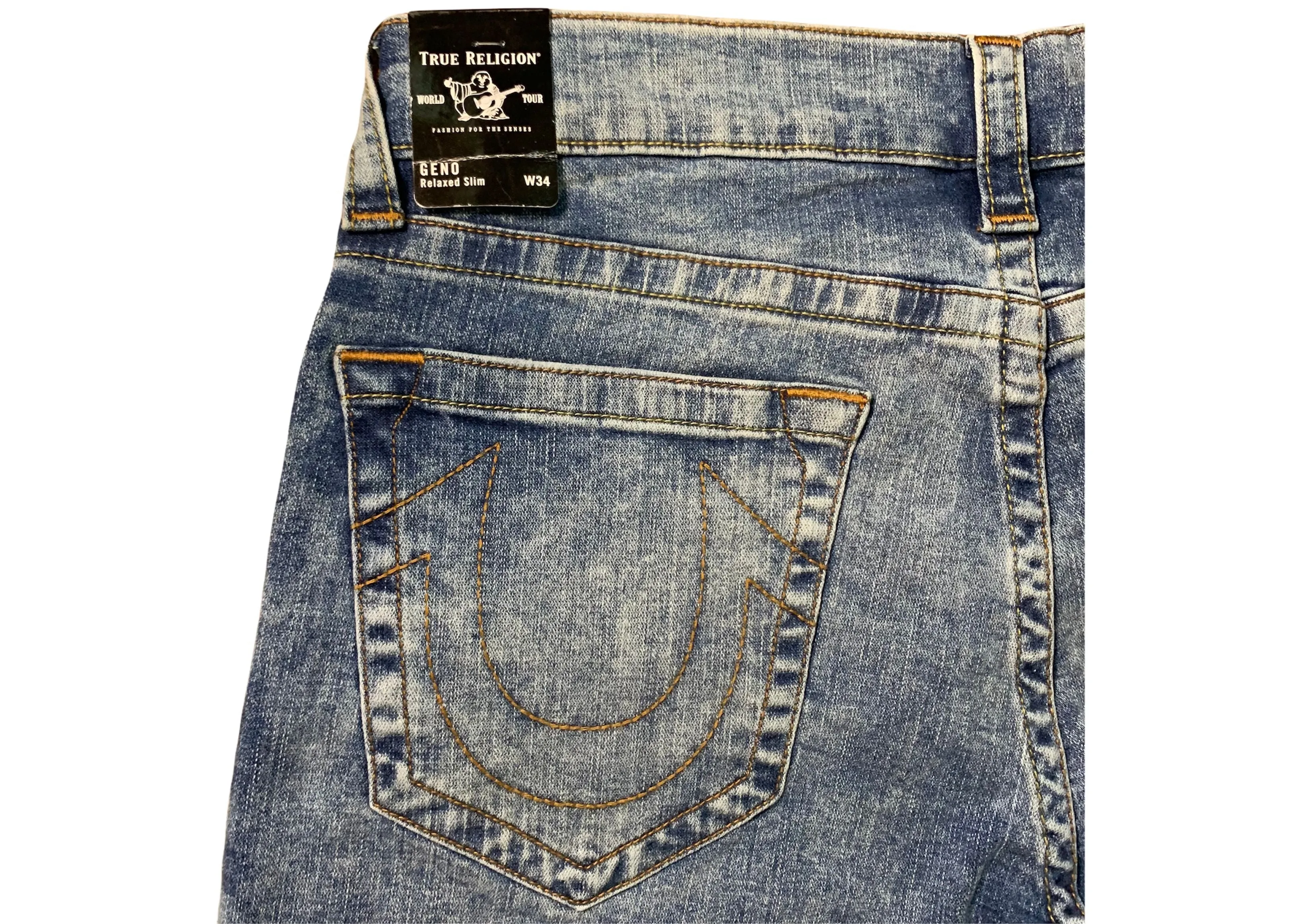 True Religion Geno No Flap Relaxed Slim Jeans “Light Wash”