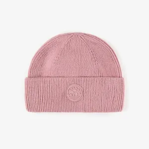 Tuque de maille rose pâle, enfant || Light pink knitted toque, child
