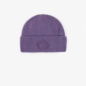 Tuque mauve de maille, bébé || Purple knitted toque, baby