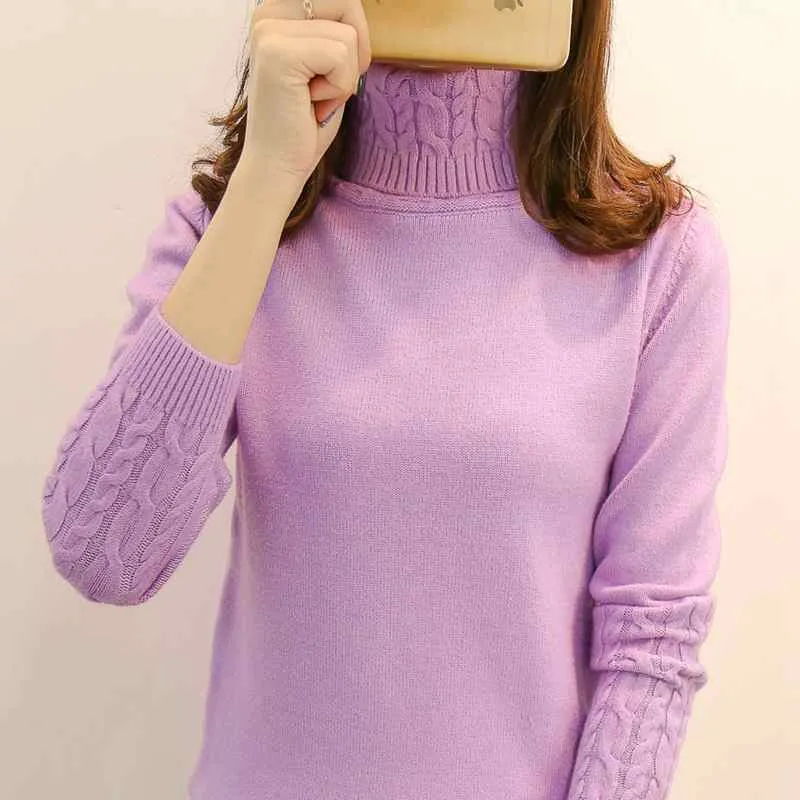 Turtleneck Pullovers Long Sleeve Sweater
