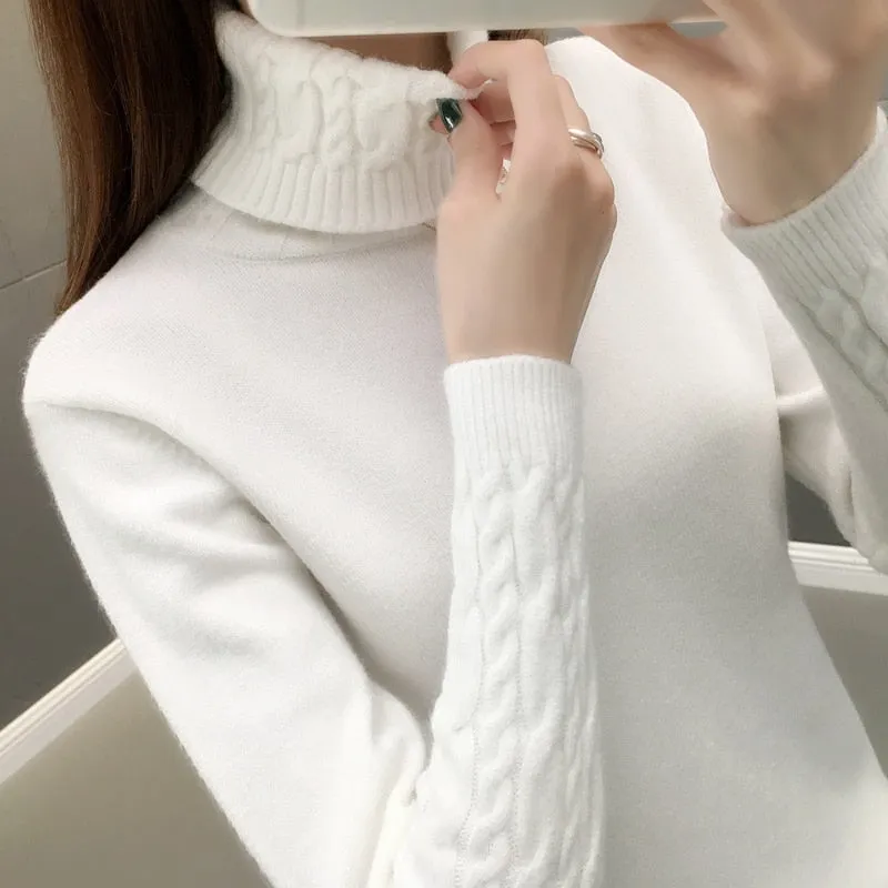 Turtleneck Pullovers Long Sleeve Sweater