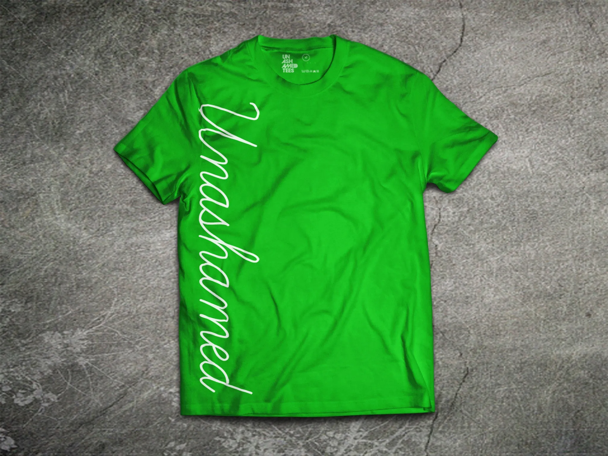 Unashamed Neon Script Mens Tees