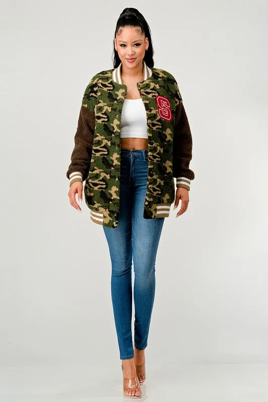 Urban Camo - Camouflage  Letterman Jacket