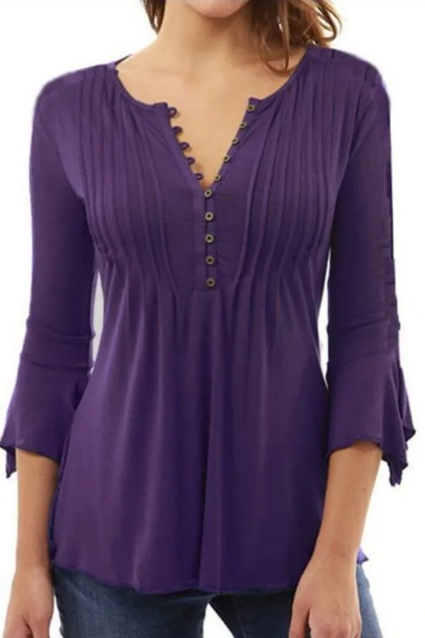 V Neck Slim Shirt