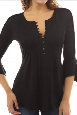 V Neck Slim Shirt