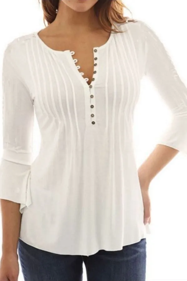 V Neck Slim Shirt