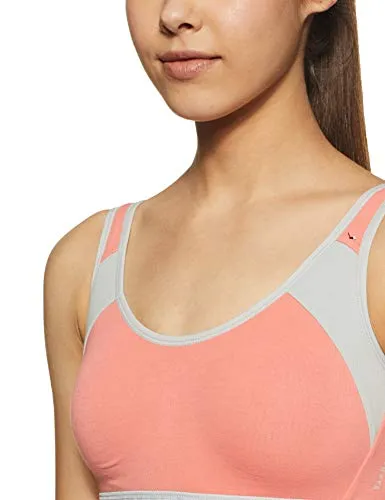 Van Heusen Antibacterial Wireless Non Padded Sports Bra (44007_CORAL_L)