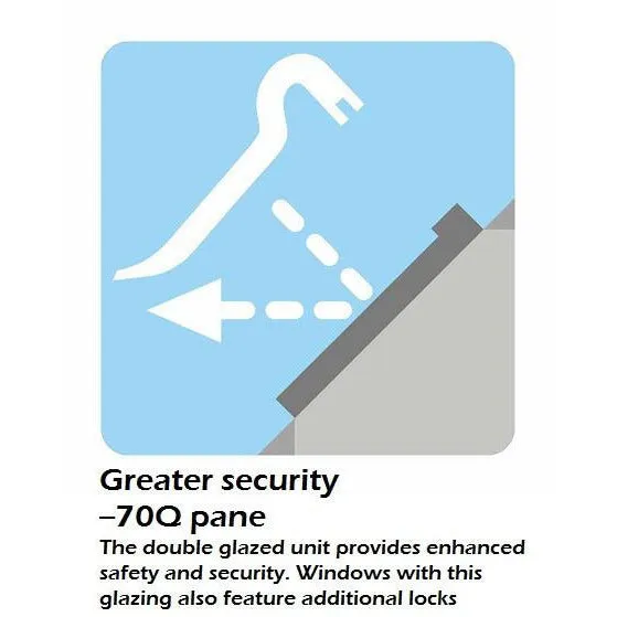 VELUX GGL UK10 2070Q Enhanced Security White Painted Centre-Pivot Window (134 x 160 cm)