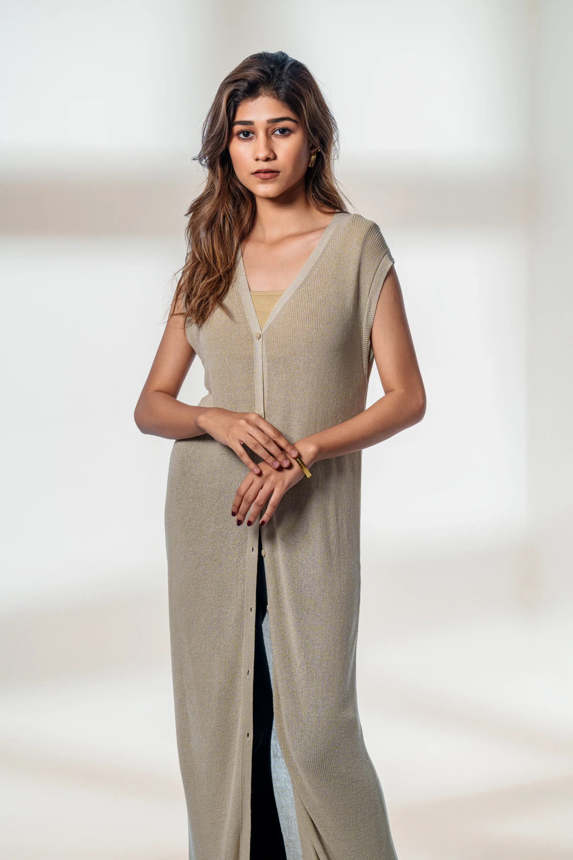 Vivian Beige Dress
