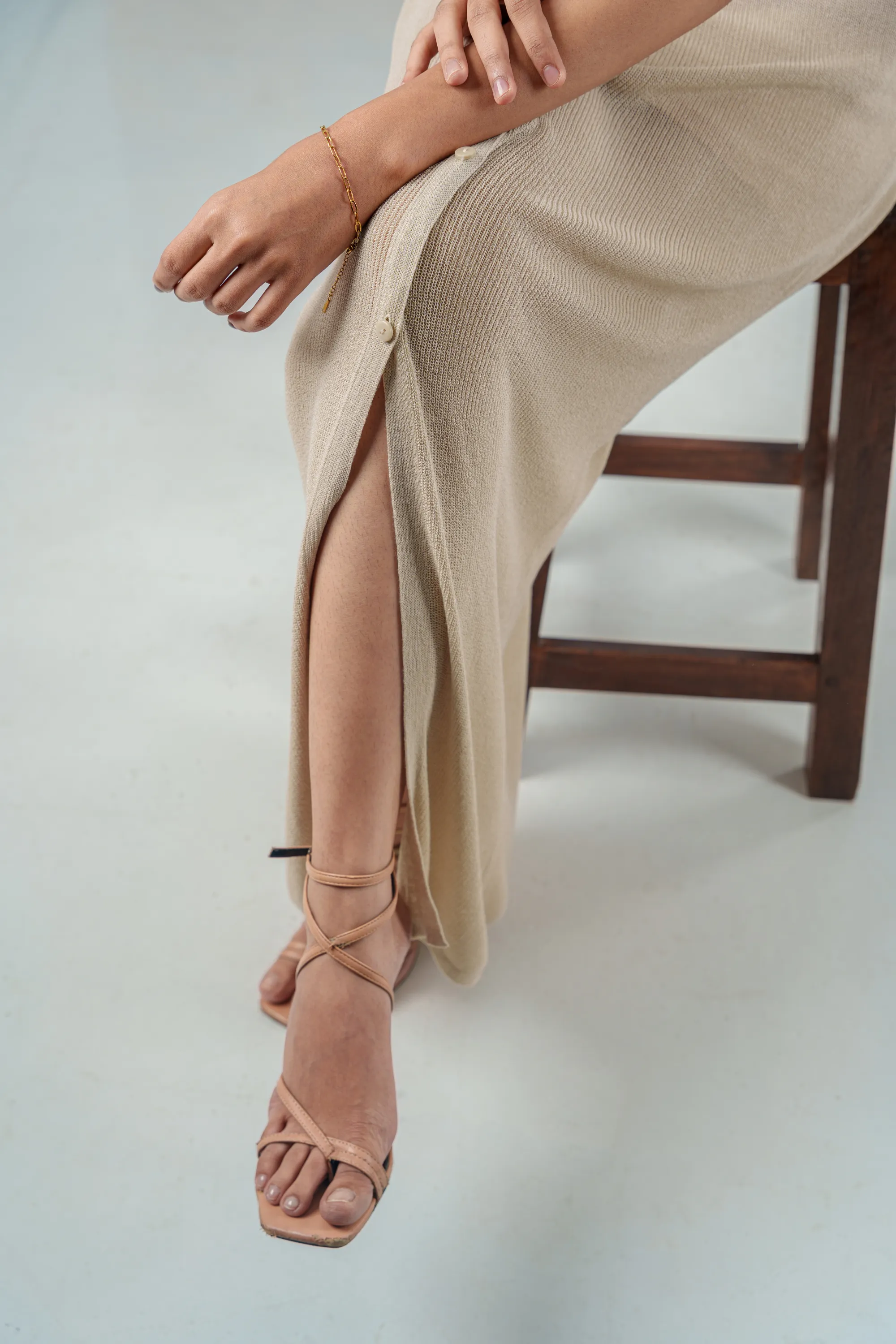 Vivian Beige Dress