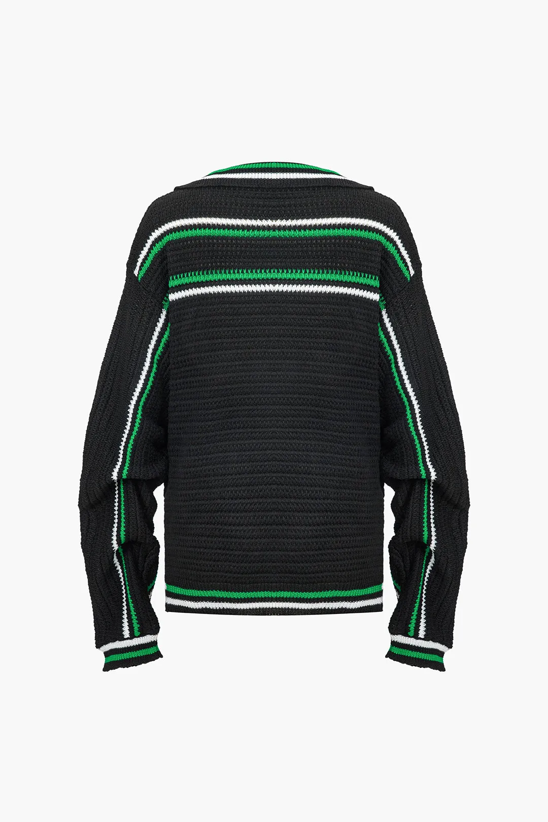 Vivian - Trendy Color Block Design Woman's Knit Cardigan