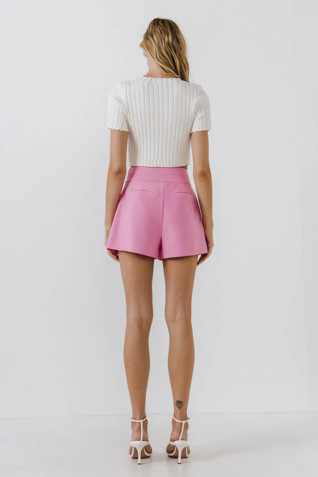 Waist Band Shorts (Pink or Lilac)