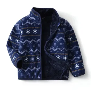 Warm Soft Fleece Jacket for Children with Eco Fur Lining