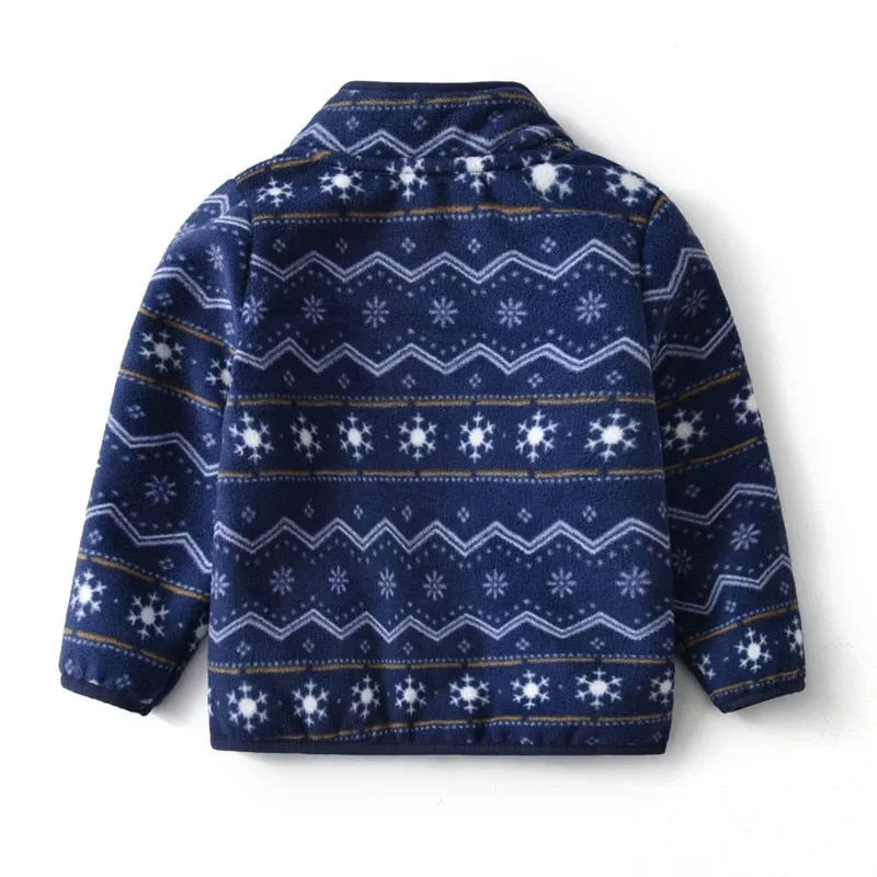 Warm Soft Fleece Jacket for Children with Eco Fur Lining