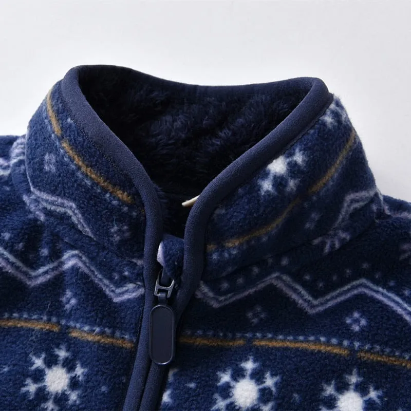 Warm Soft Fleece Jacket for Children with Eco Fur Lining