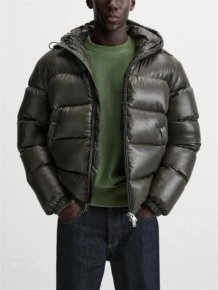 Warm Zipper Hooded Cotton-padded Coats for Men