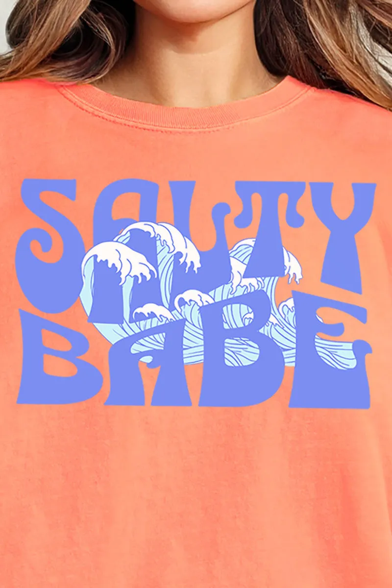 Wavy Salty Babe Comfort Colors Adult Ring-Spun Cotton Tee